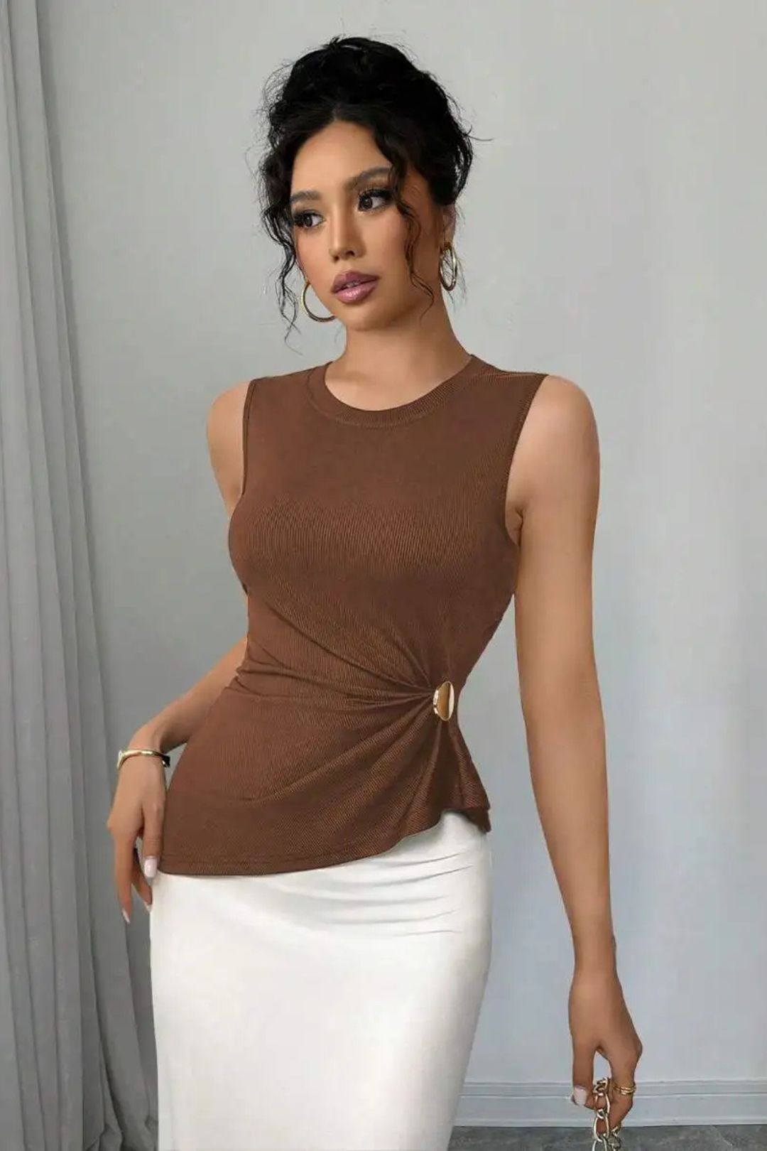 Blusa Canelada Elegante