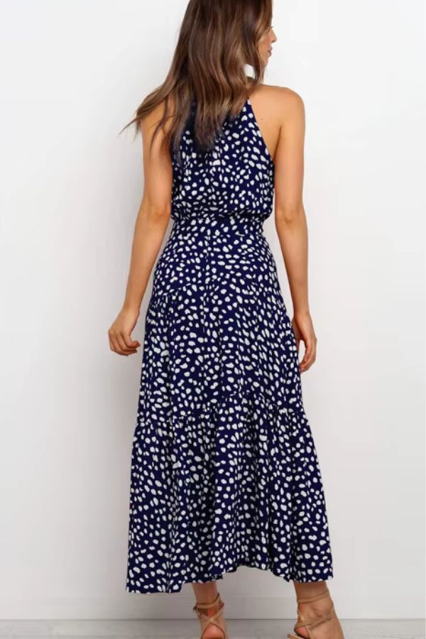 Vestido Midi Casual Poá