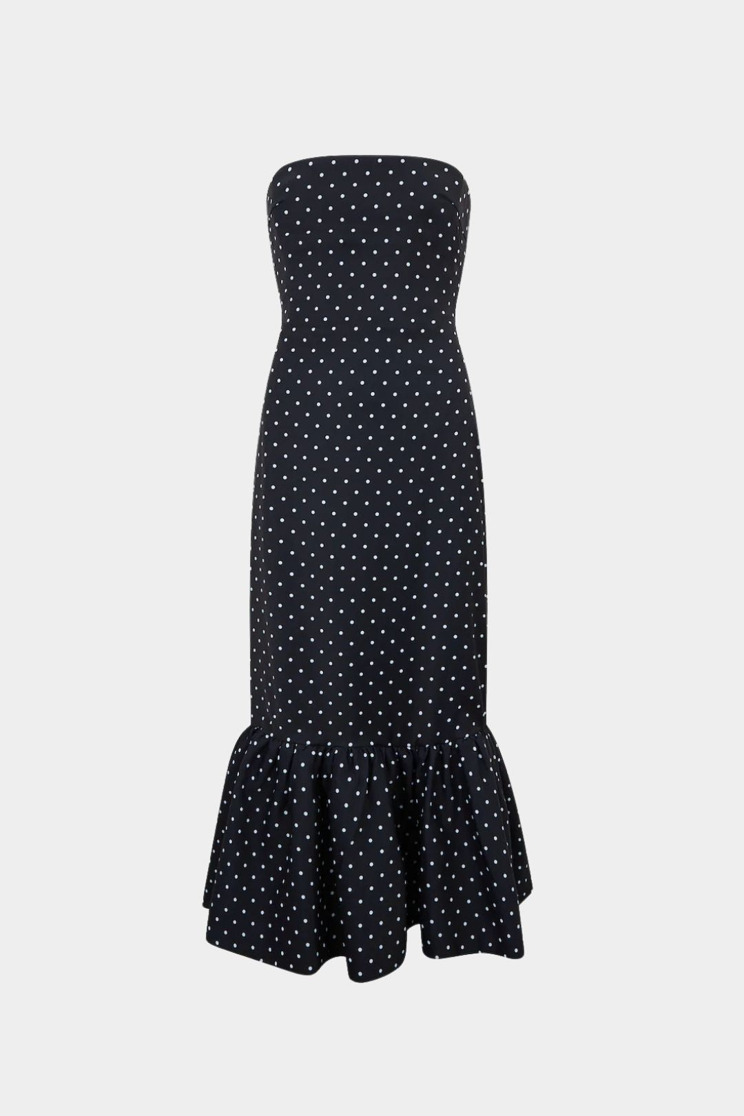 Vestido Midi Peplum Poá