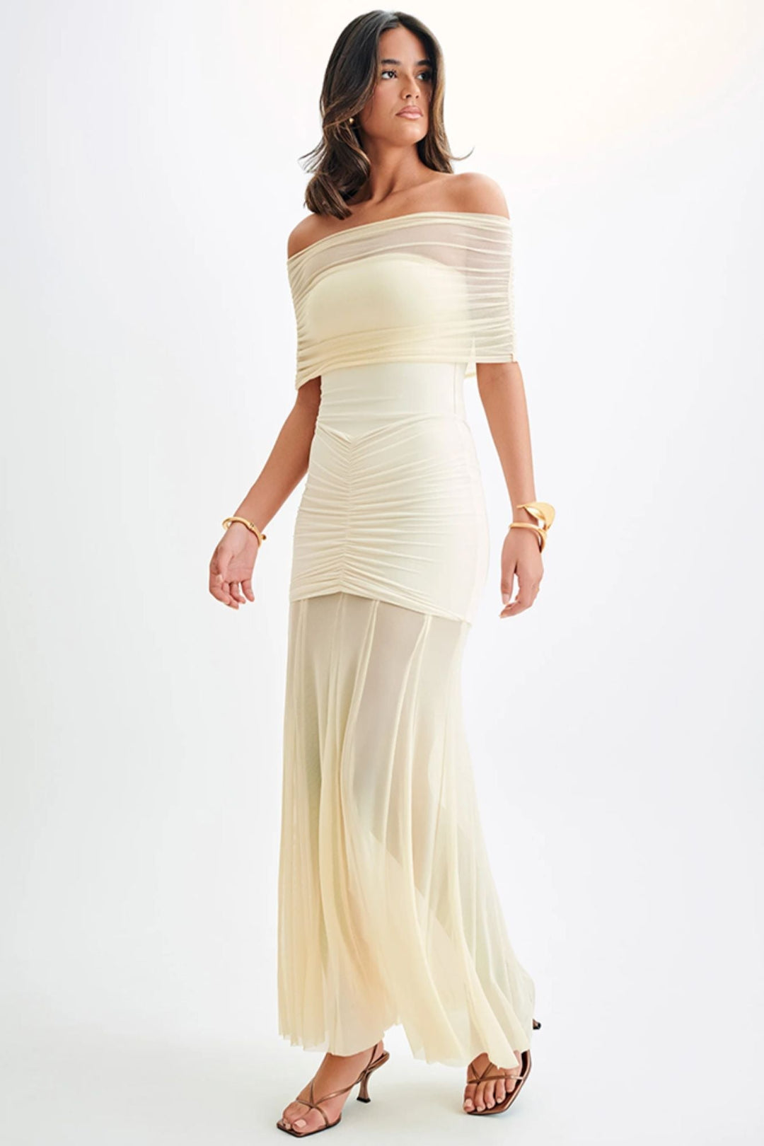 Vestido Longo Ombro a Ombro