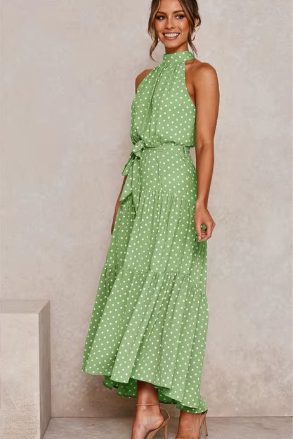 Vestido Midi Casual Poá