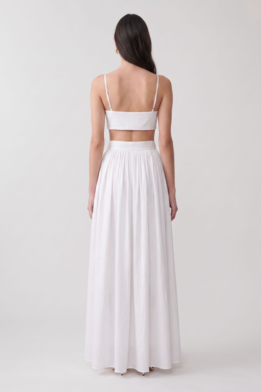 Conjunto Saia Longa Elegante Branco