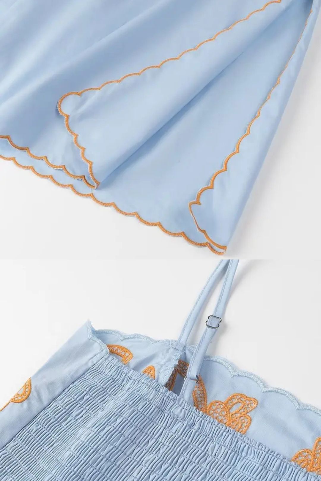 Conjunto Top e Saia Bordado