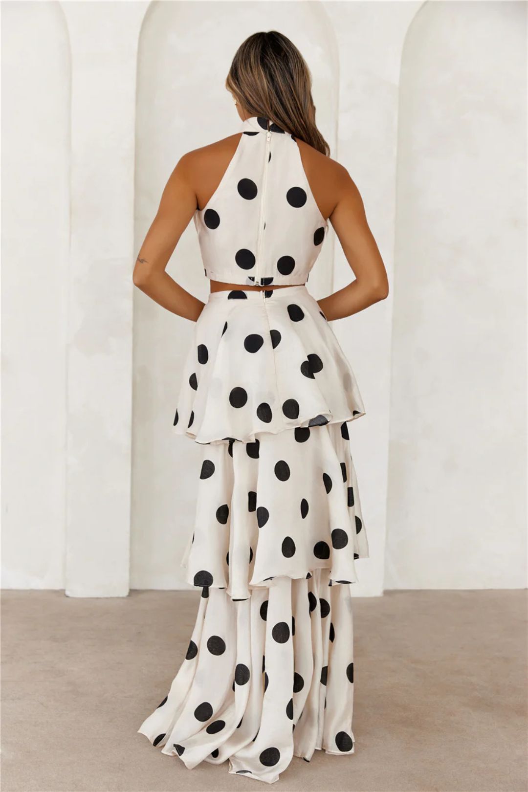 Conjunto Saia Longa Polka Dot