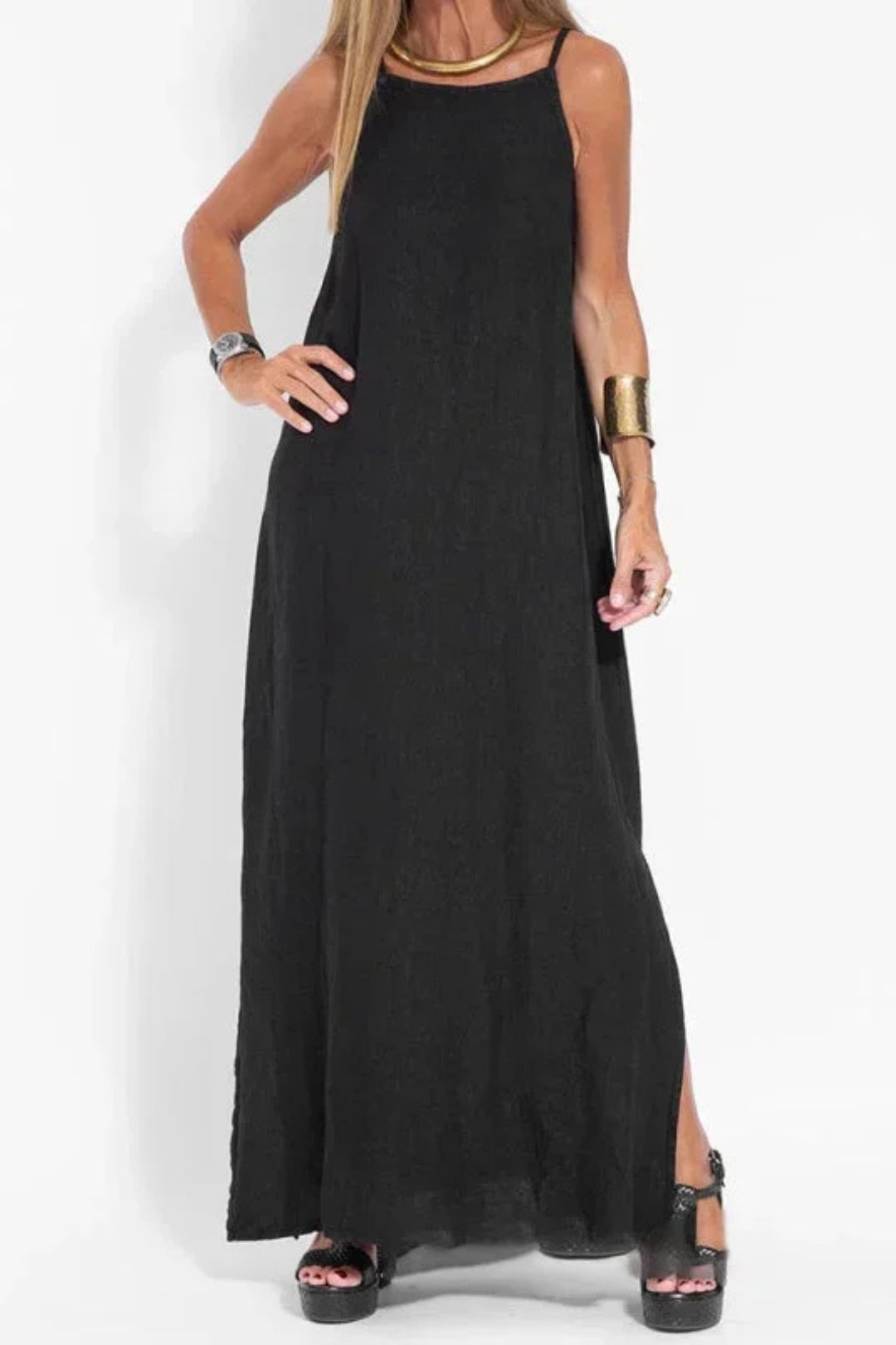Vestido Longo Linho