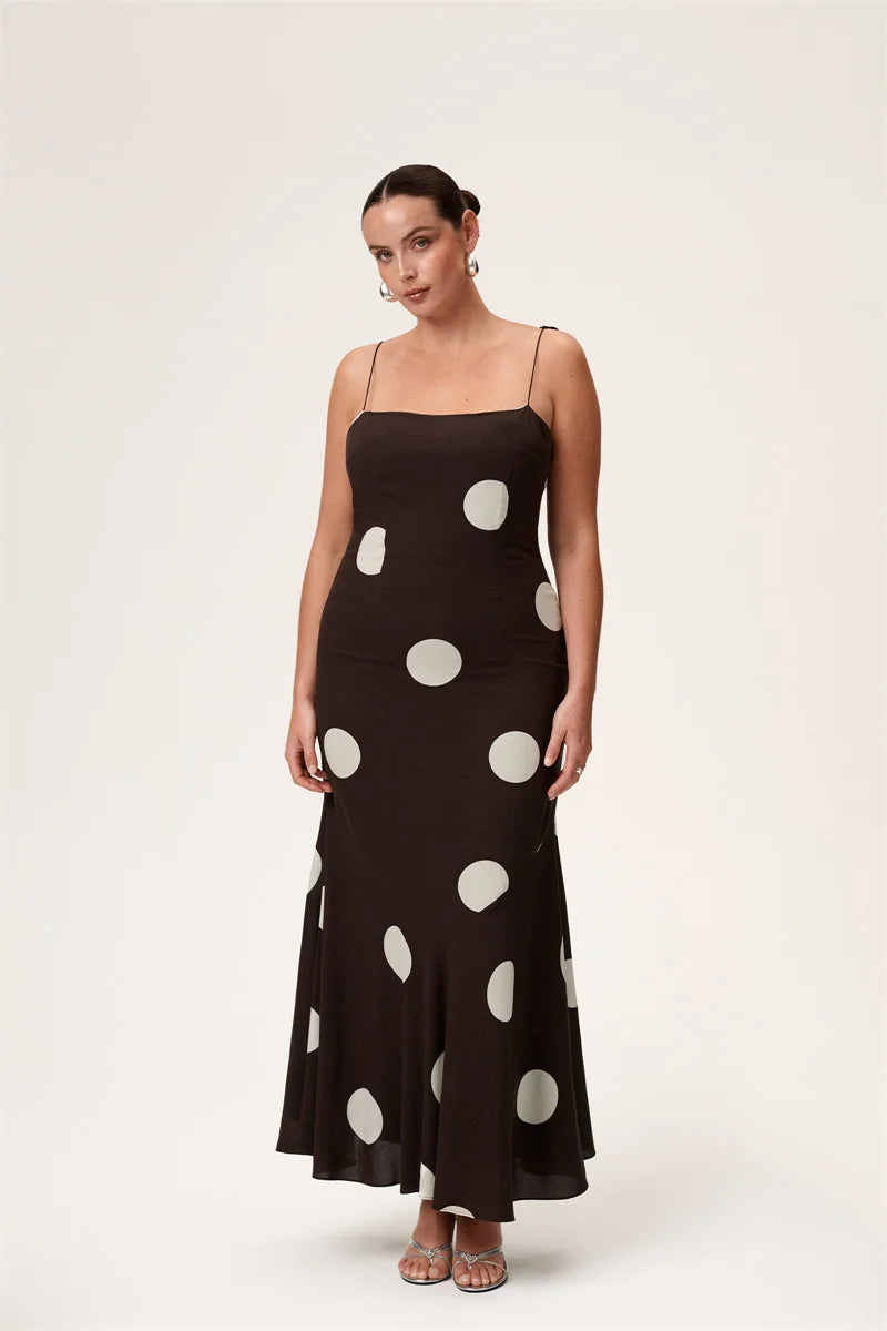 Vestido Longo Elegante Poá