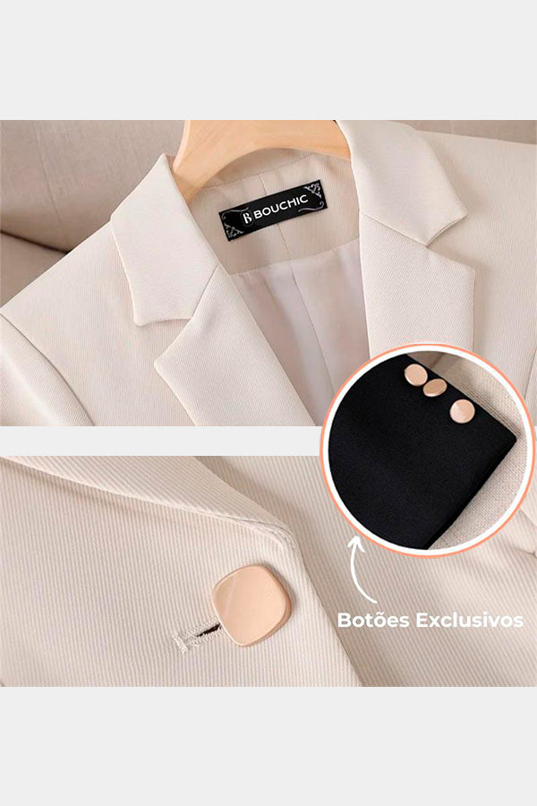 blazer feminino alfaiataria bege