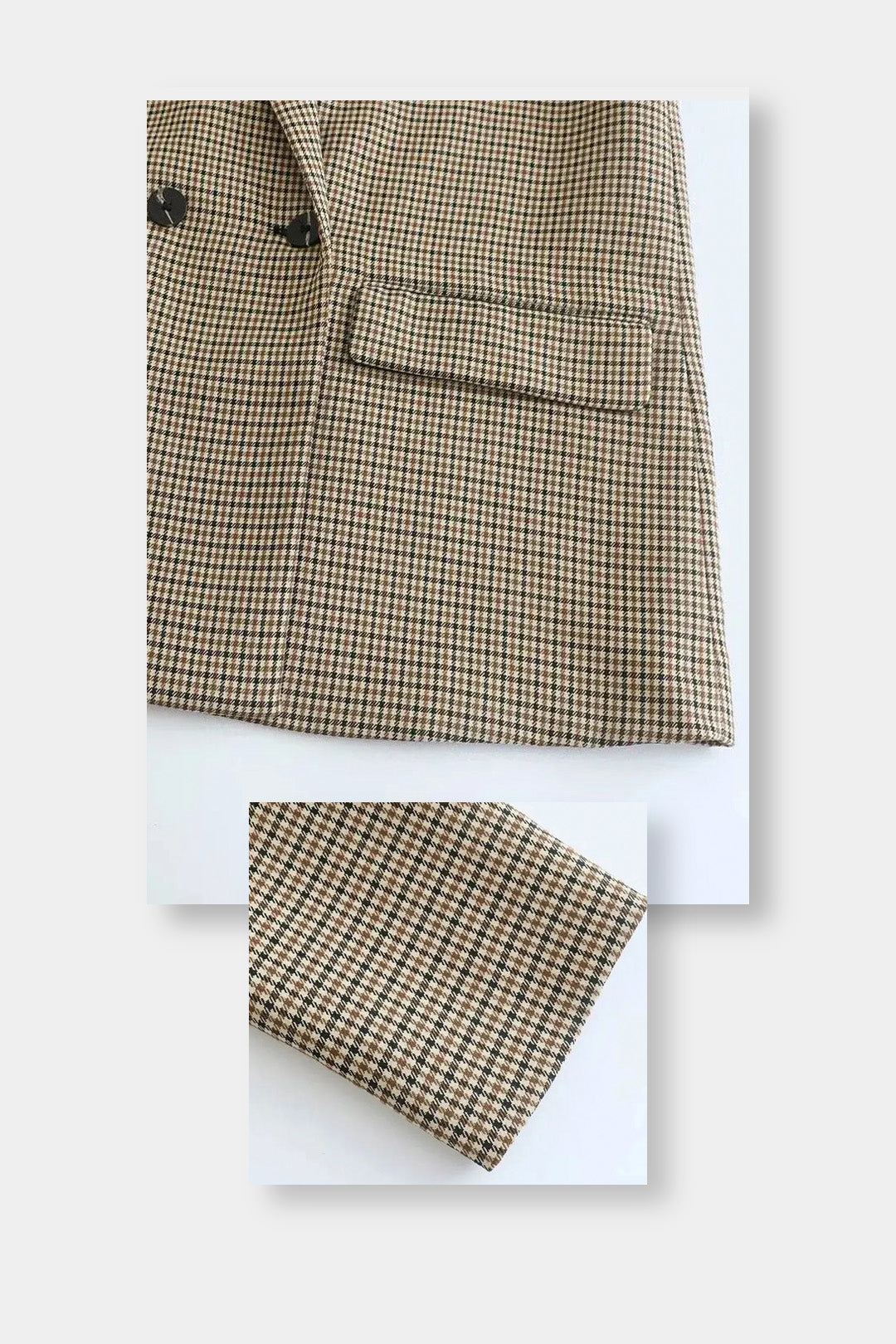 blazer feminino alfaiataria xadrez