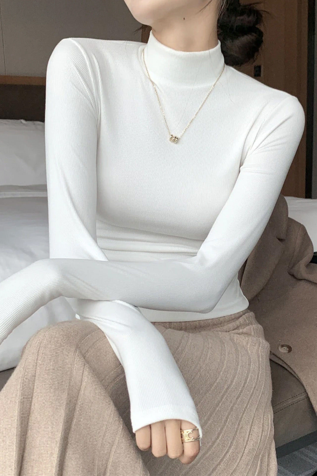 Suéter Feminino Gola Alta
