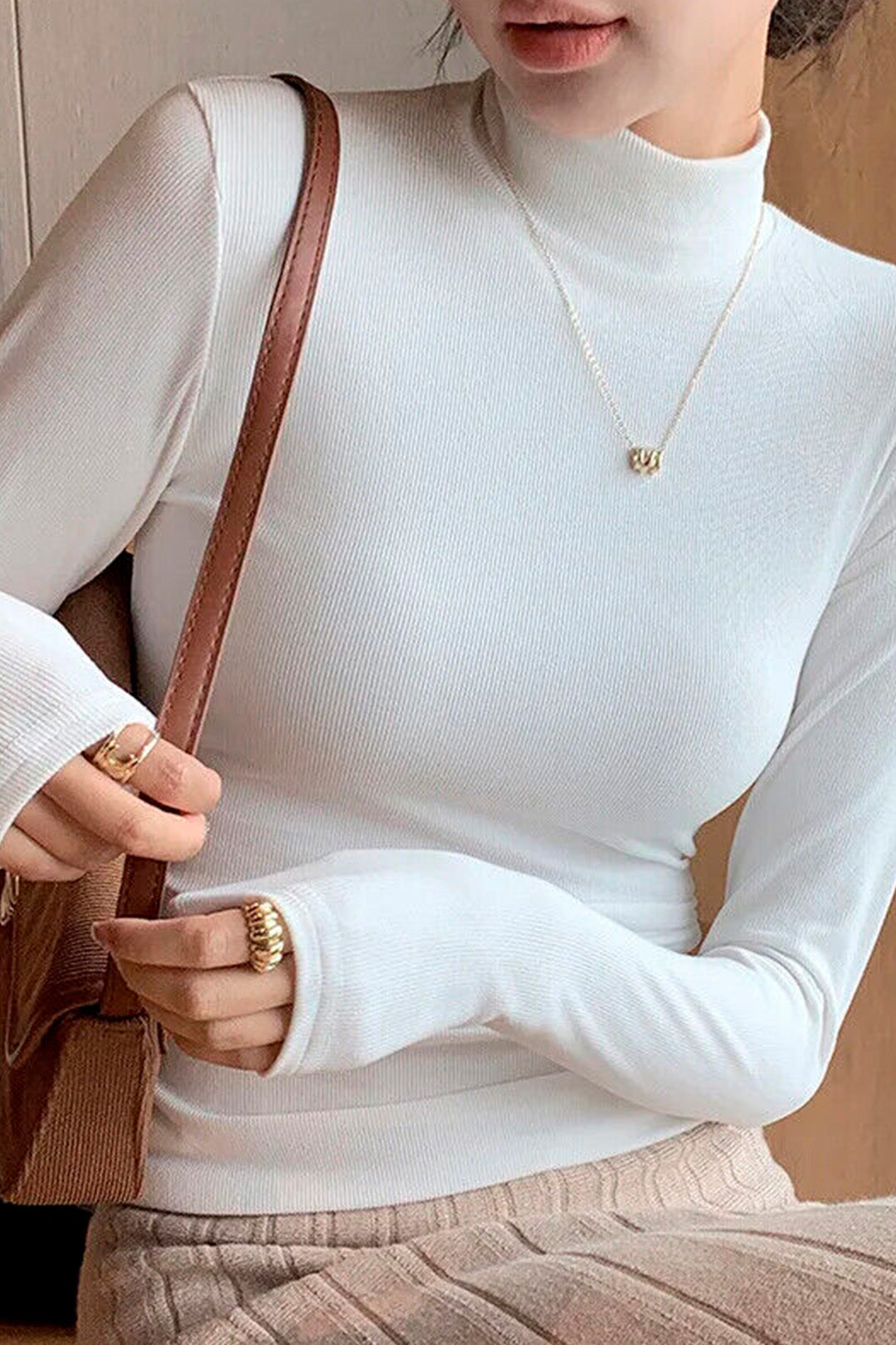 Suéter Feminino Gola Alta
