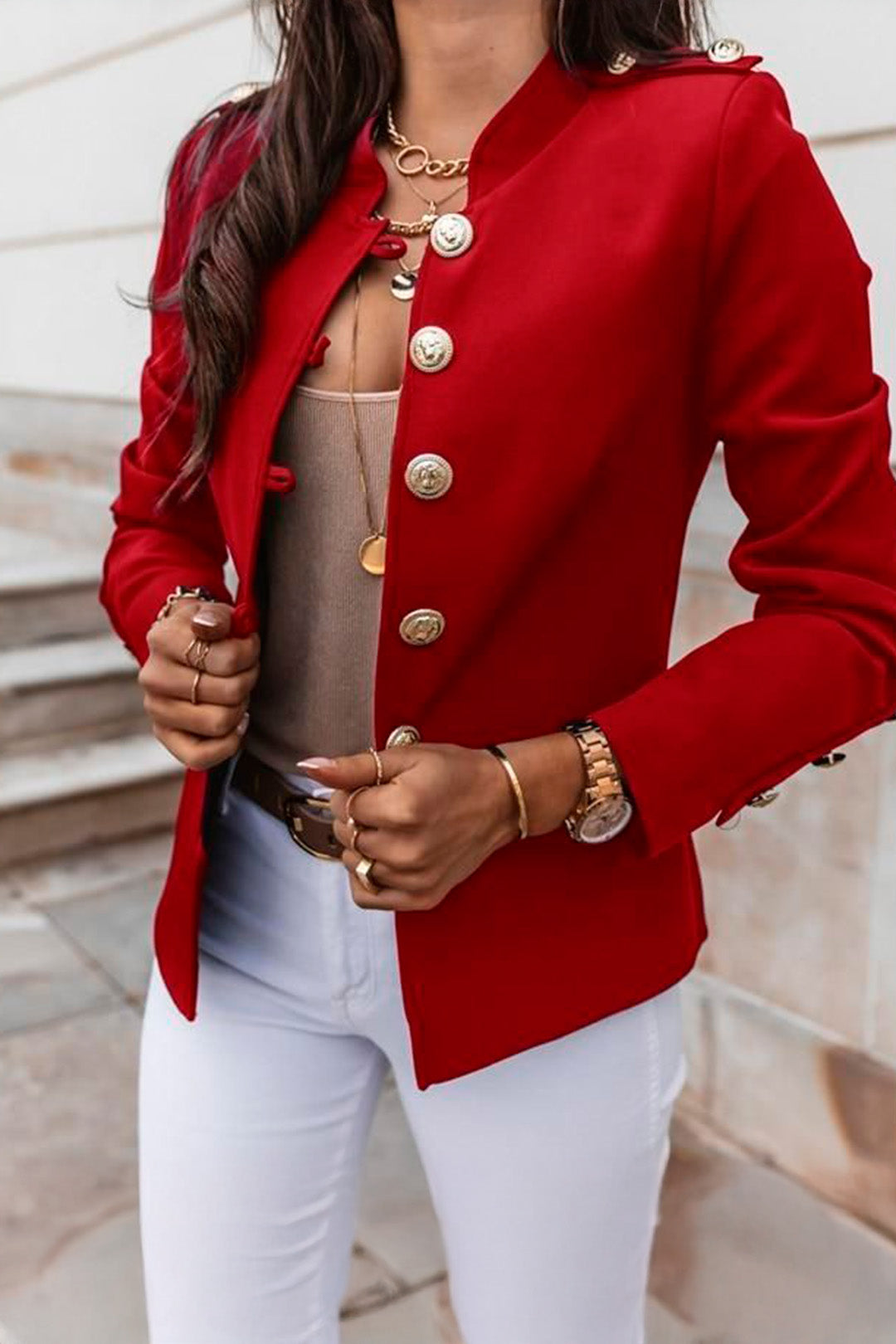 Jaqueta de Botão Outerwear