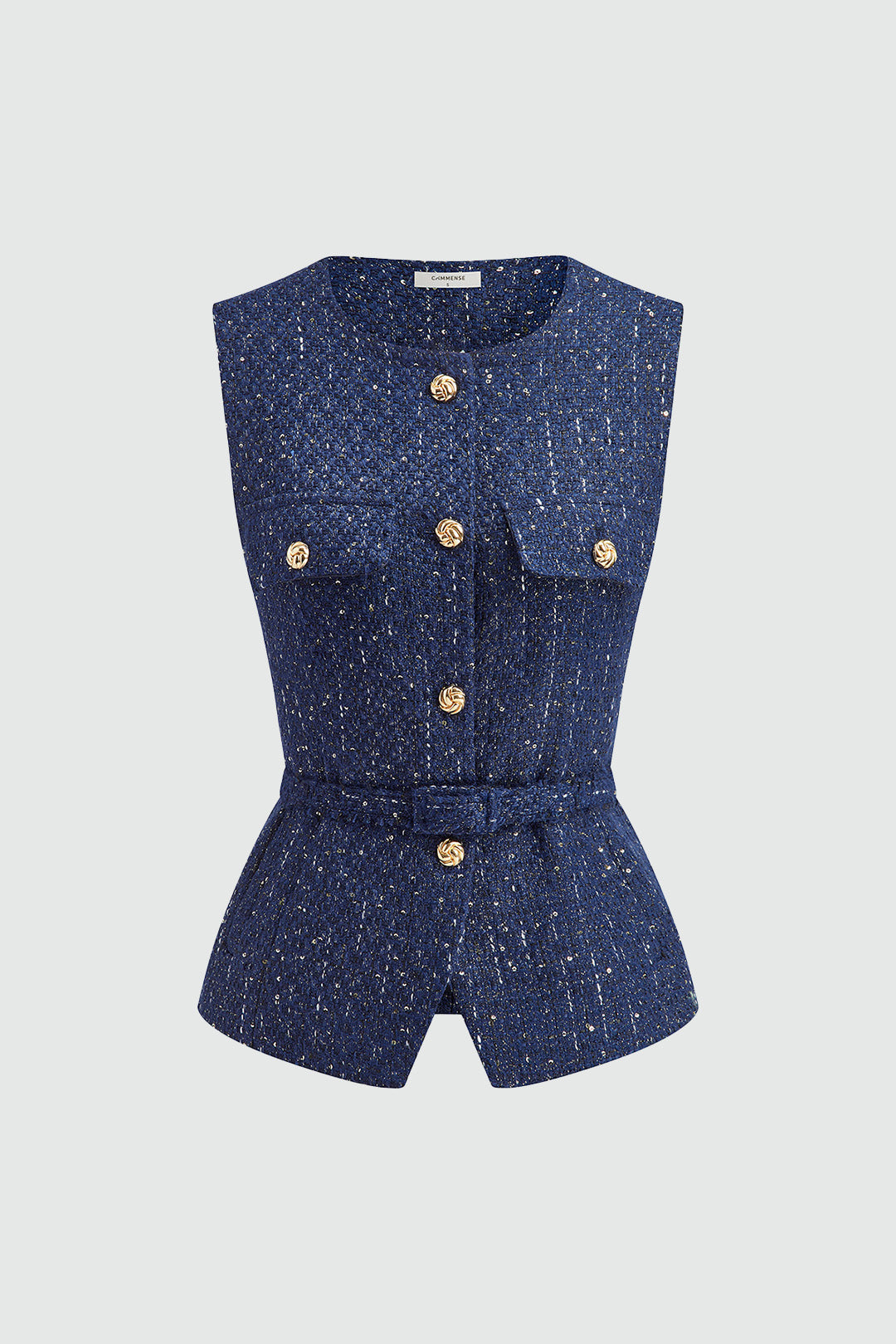 Colete Tweed com Cinto