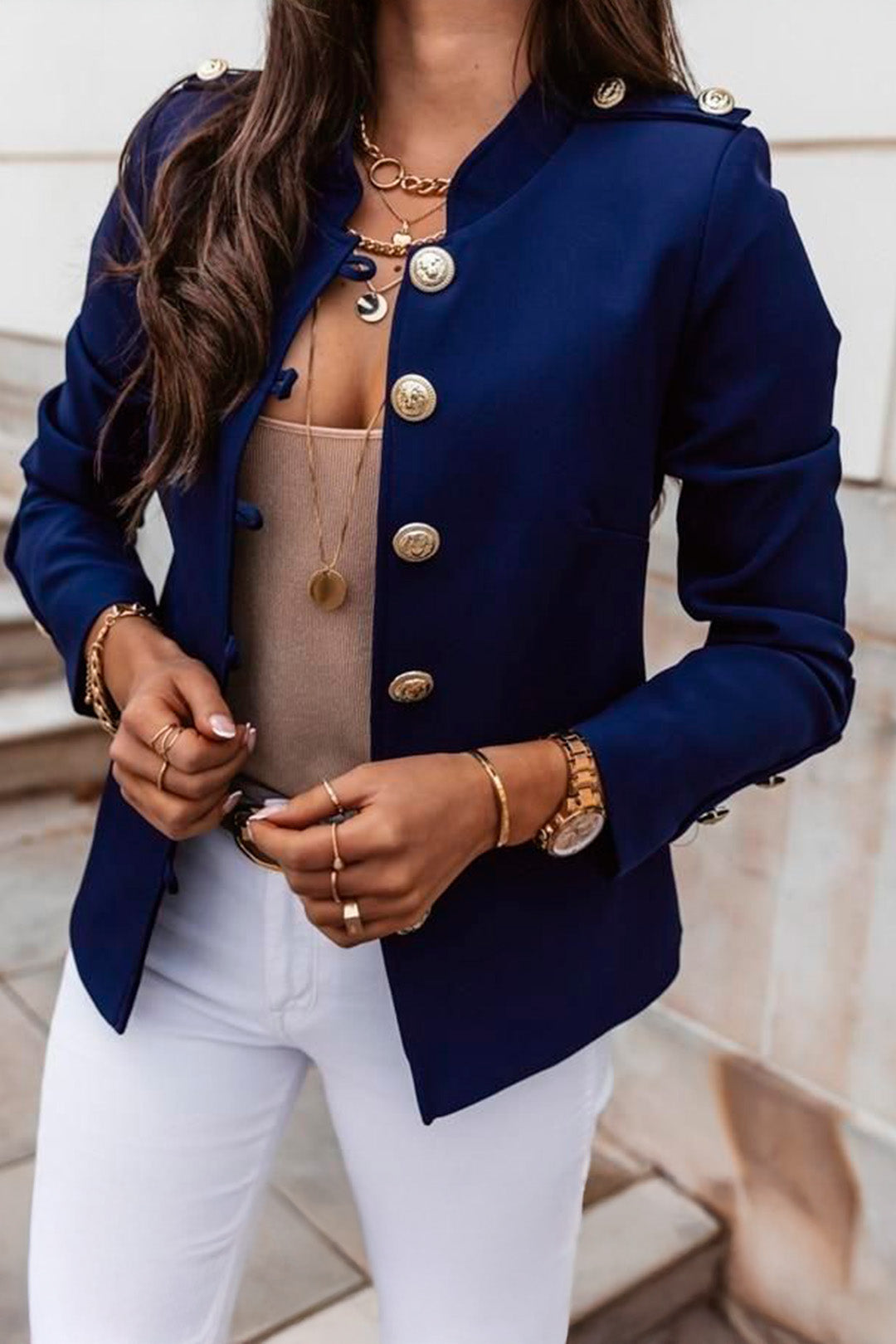 Jaqueta de Botão Outerwear