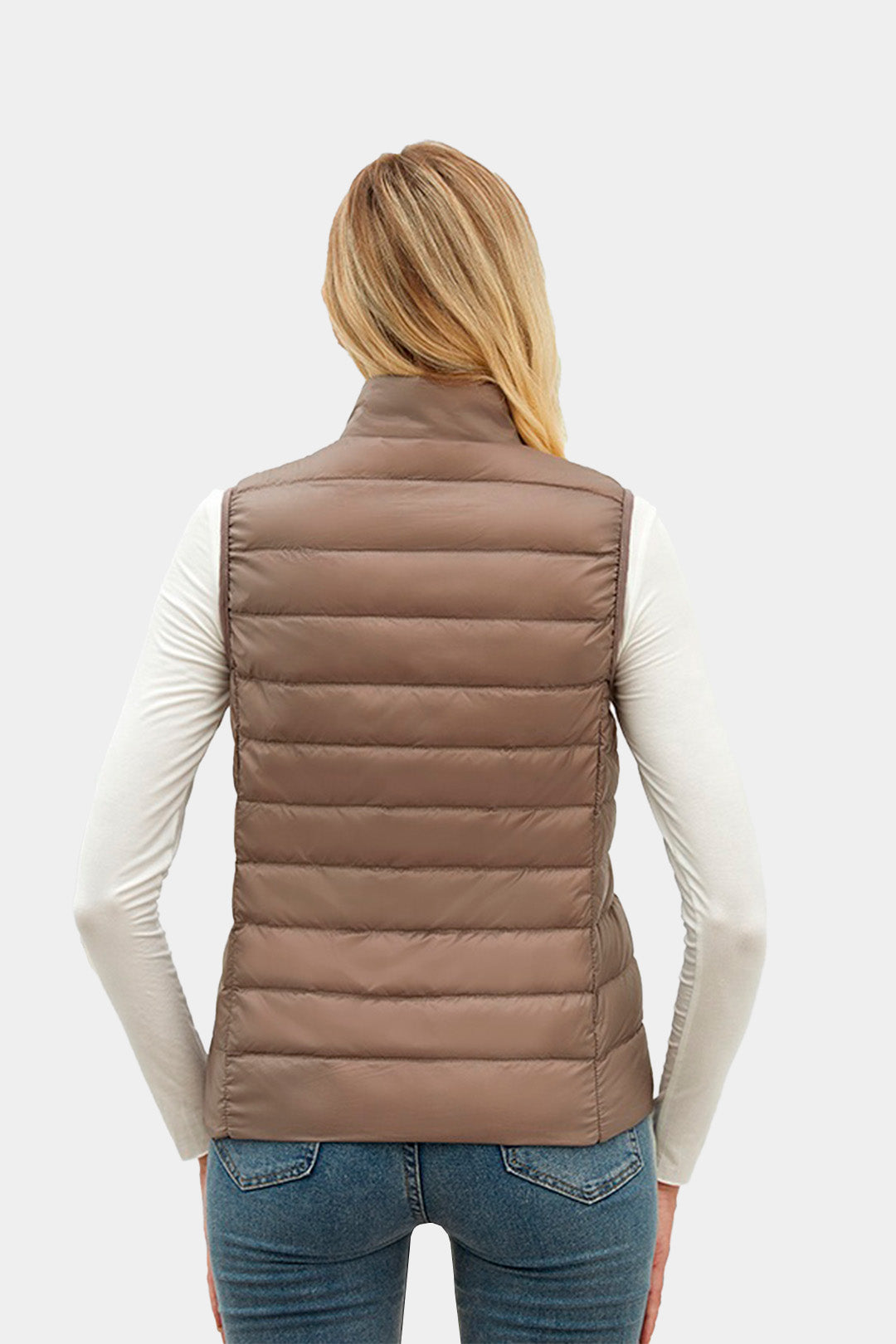 Colete Puffer Feminino Gola Alta