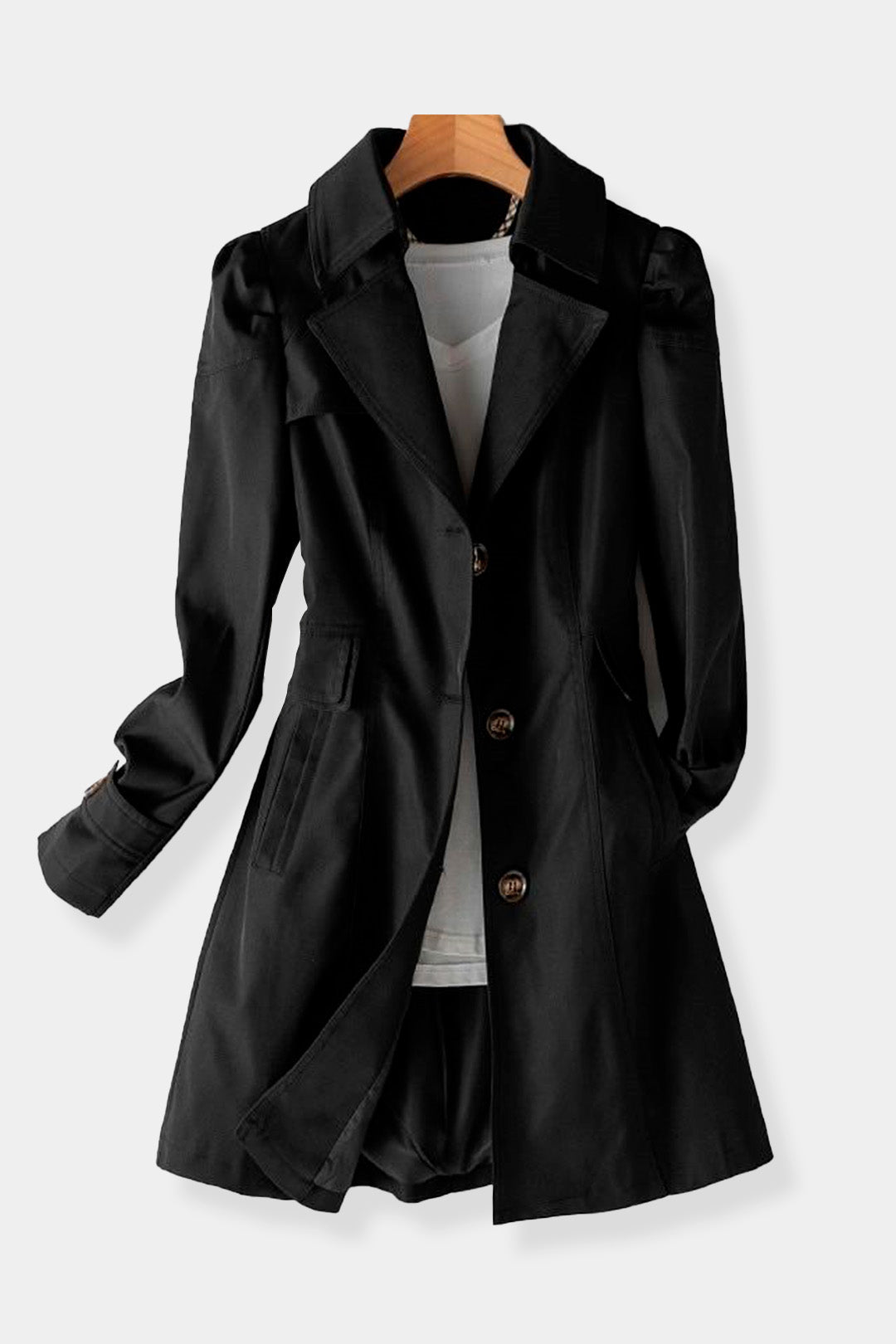sobretudo feminino casual preto
