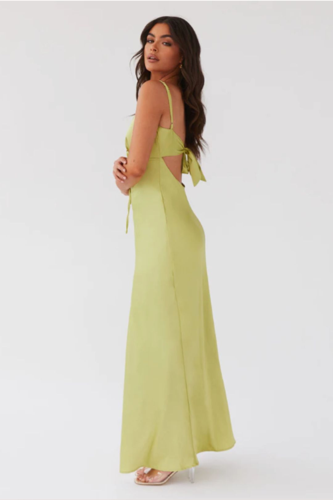 Vestido Longo Casual Cetim