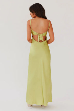 Vestido Longo Casual Cetim
