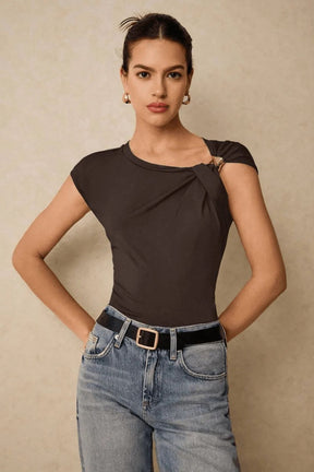 Blusa Assimétrica Drapeada