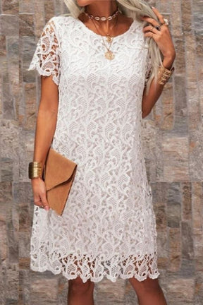 Vestido Branco Pulôver Renda