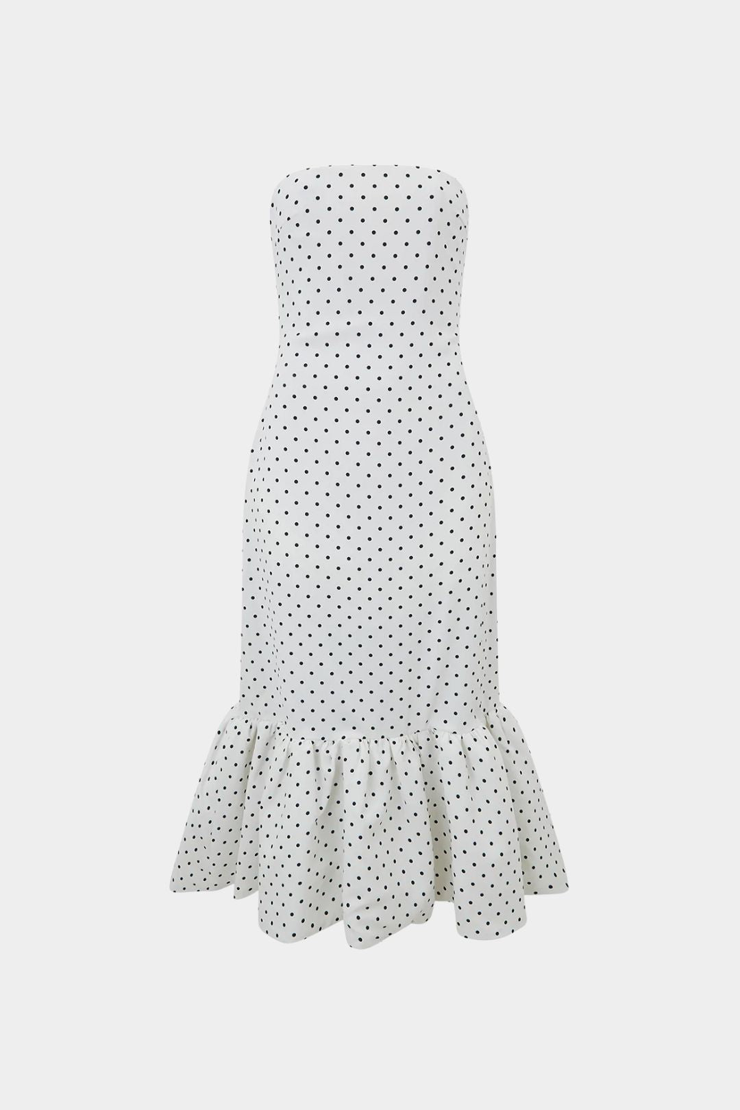 Vestido Midi Peplum Poá