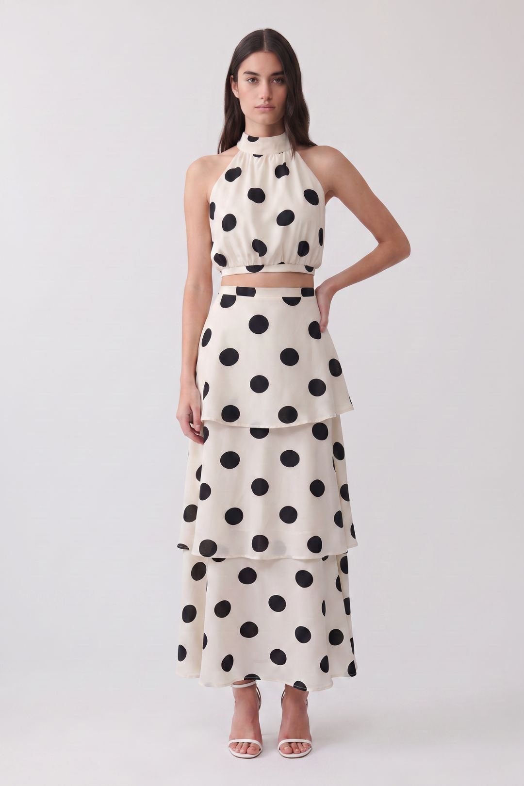Conjunto Saia Longa Polka Dot