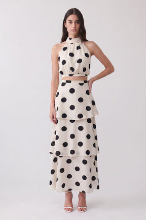 Conjunto Saia Longa Polka Dot