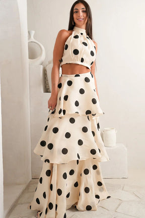 Conjunto Saia Longa Polka Dot
