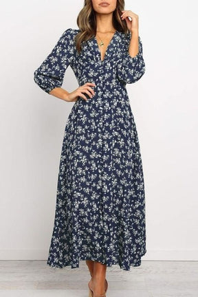 Vestido Chiffon Longo Floral