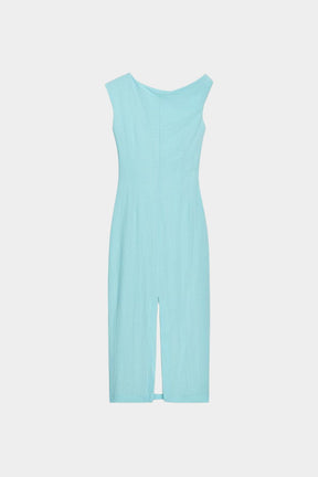Vestido Midi Assimétrico Turquesa