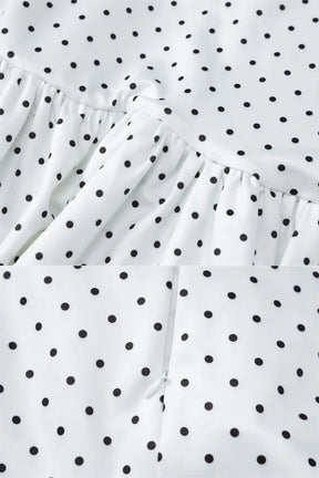 Vestido Midi Peplum Poá