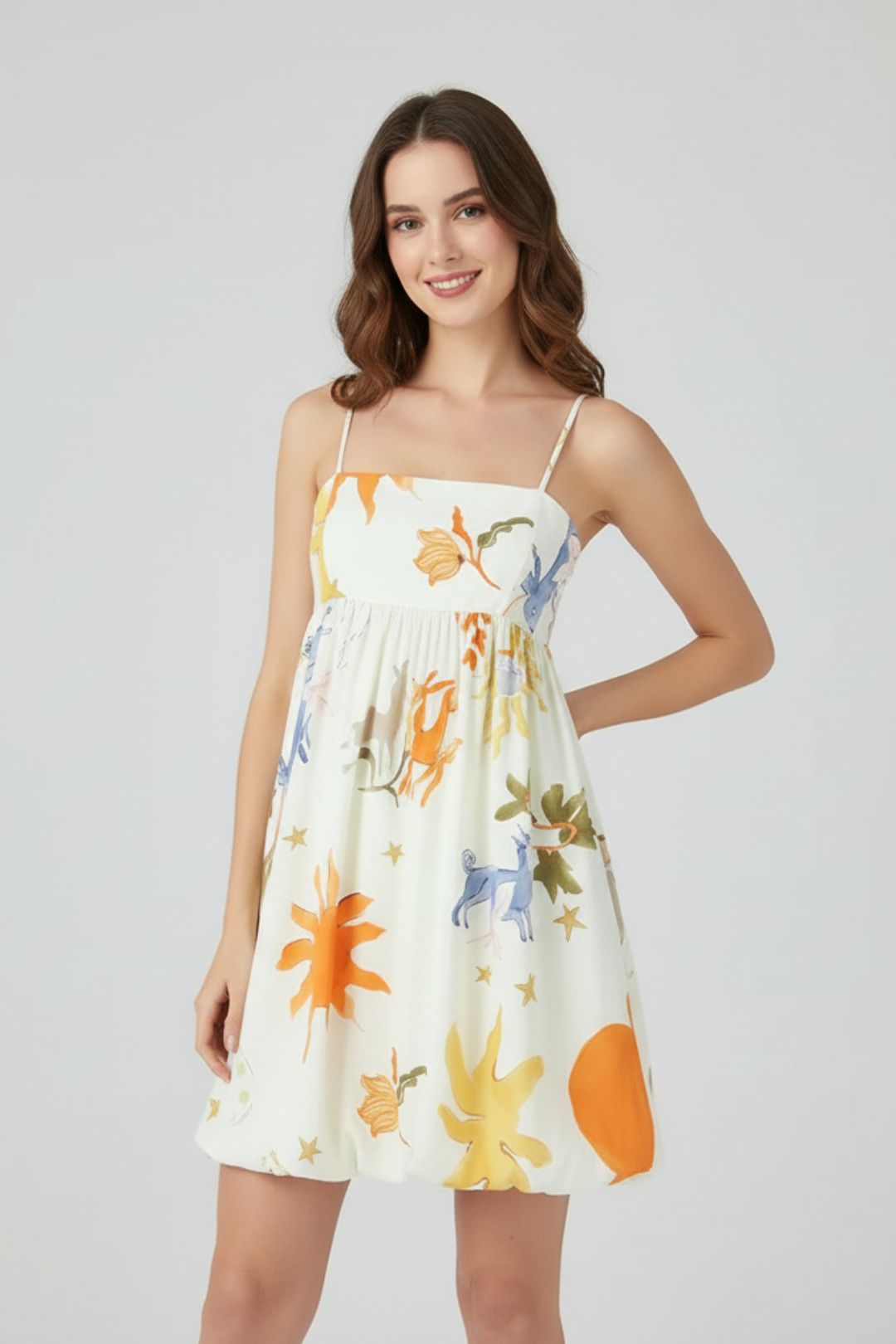 Vestido Balonê Estampado