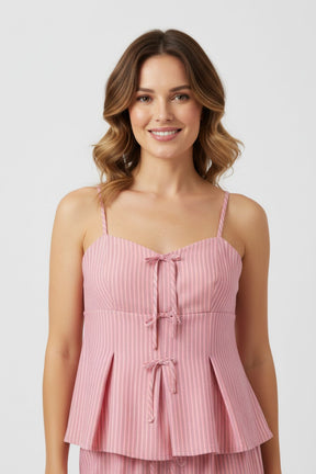 Conjunto Listrado de Verão Casual