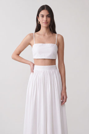 Conjunto Saia Longa Elegante Branco