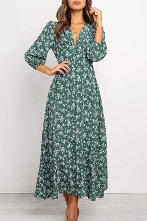 Vestido Chiffon Longo Floral