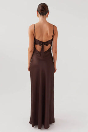 Vestido Longo Casual Cetim