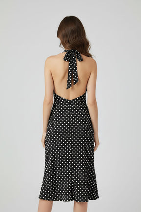 Vestido Midi Casual Poá