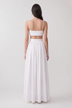 Conjunto Saia Longa Elegante Branco