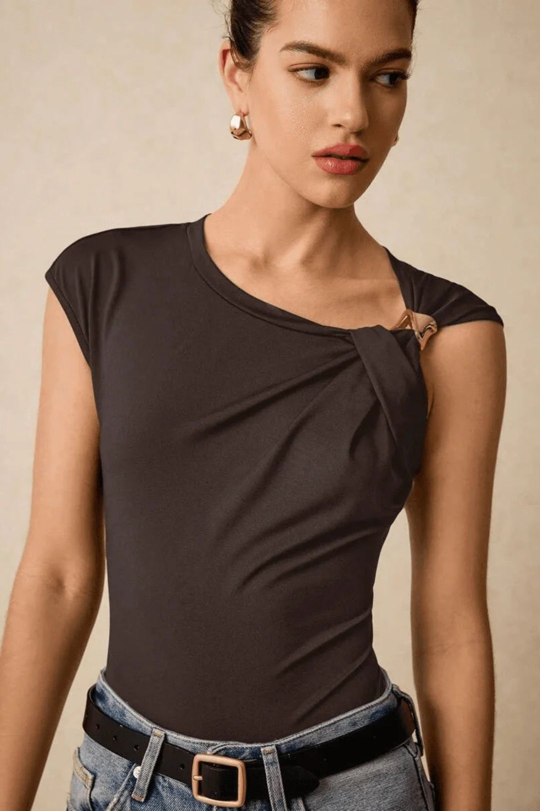 Blusa Assimétrica Drapeada