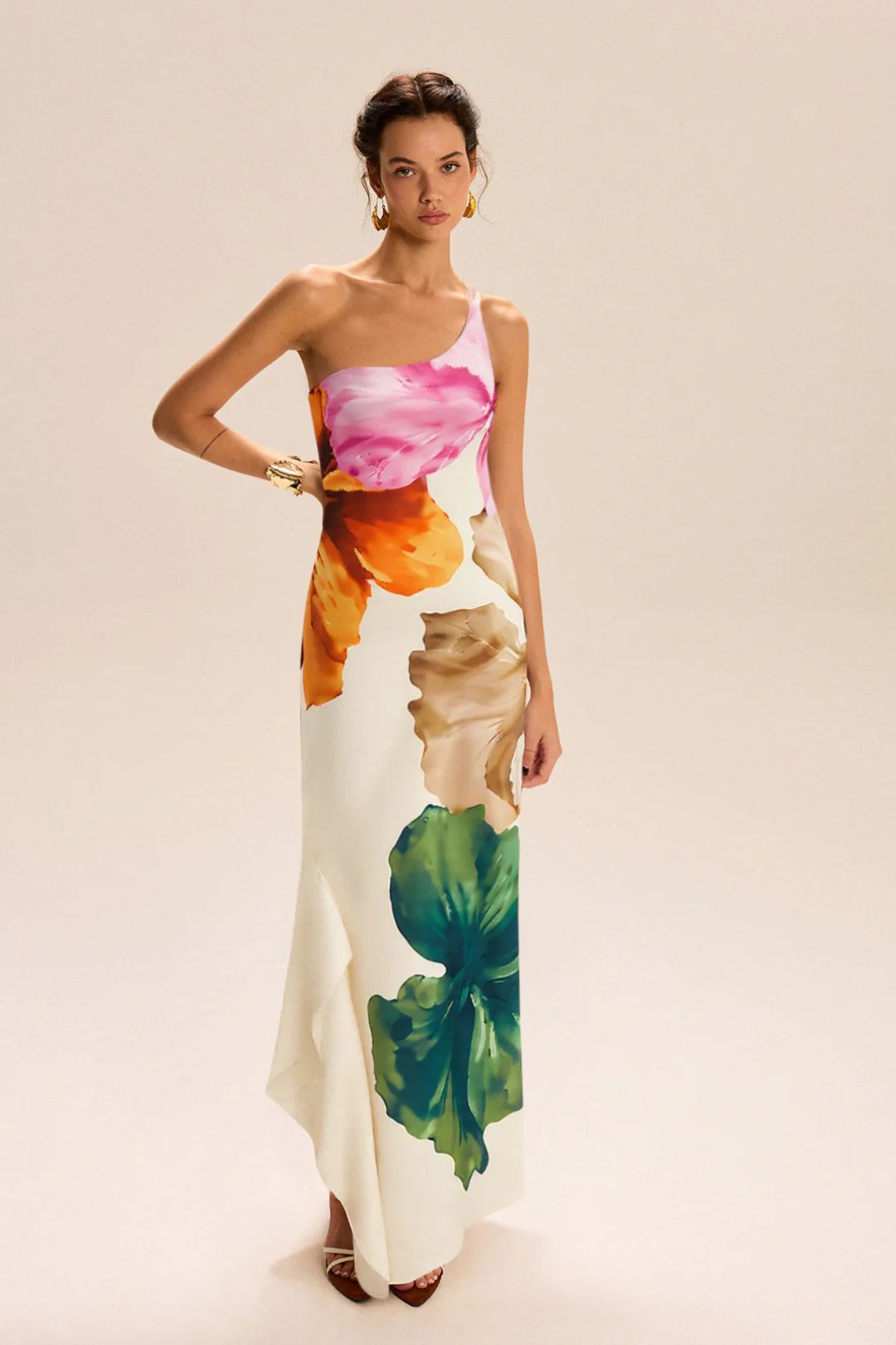 Vestido Floral Assimétrico