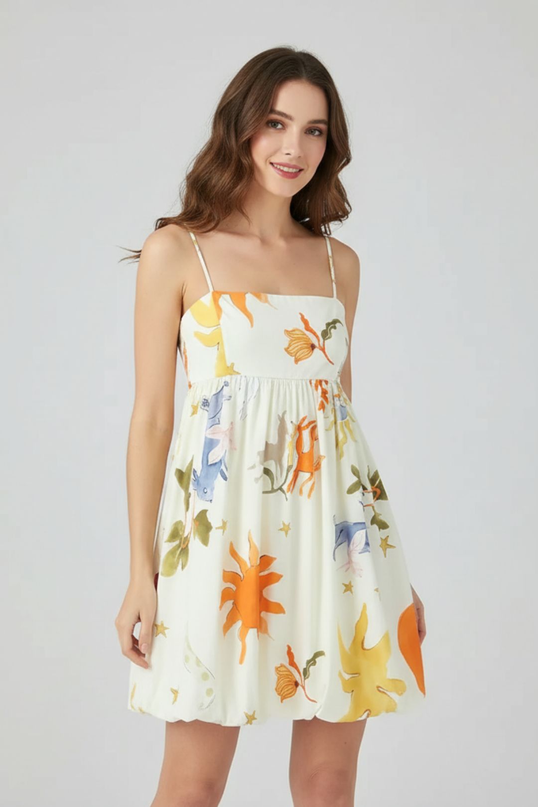 Vestido Balonê Estampado