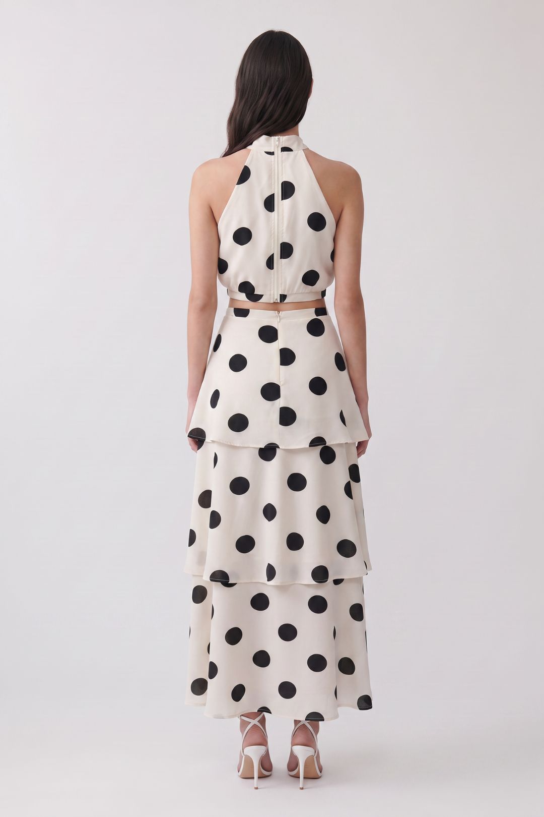 Conjunto Saia Longa Polka Dot