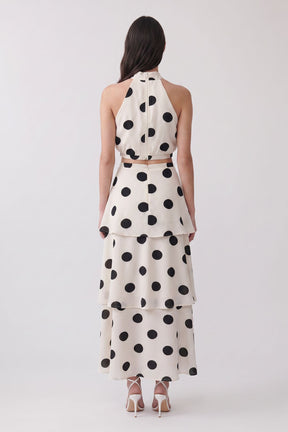 Conjunto Saia Longa Polka Dot
