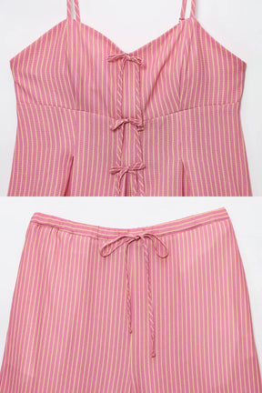 Conjunto Listrado de Verão Casual