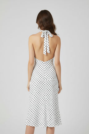 Vestido Midi Casual Poá