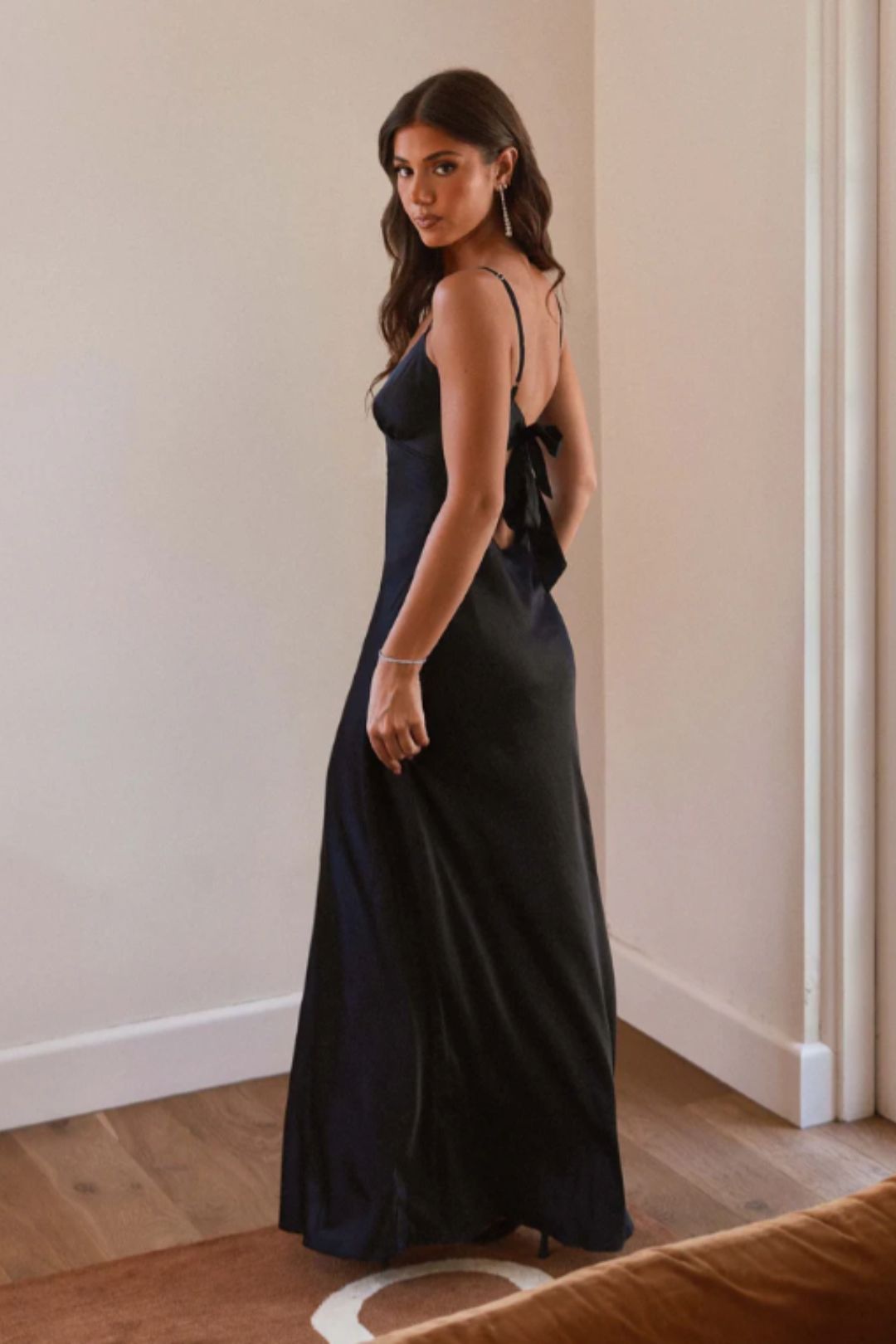 Vestido Longo Casual Cetim