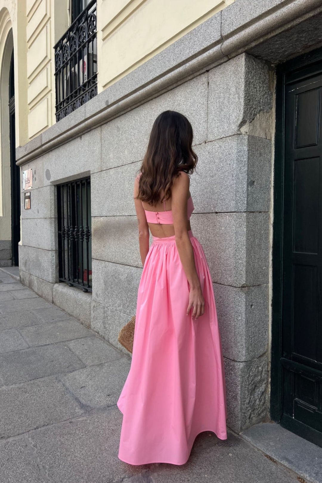Conjunto Saia Longa Elegante Rosa