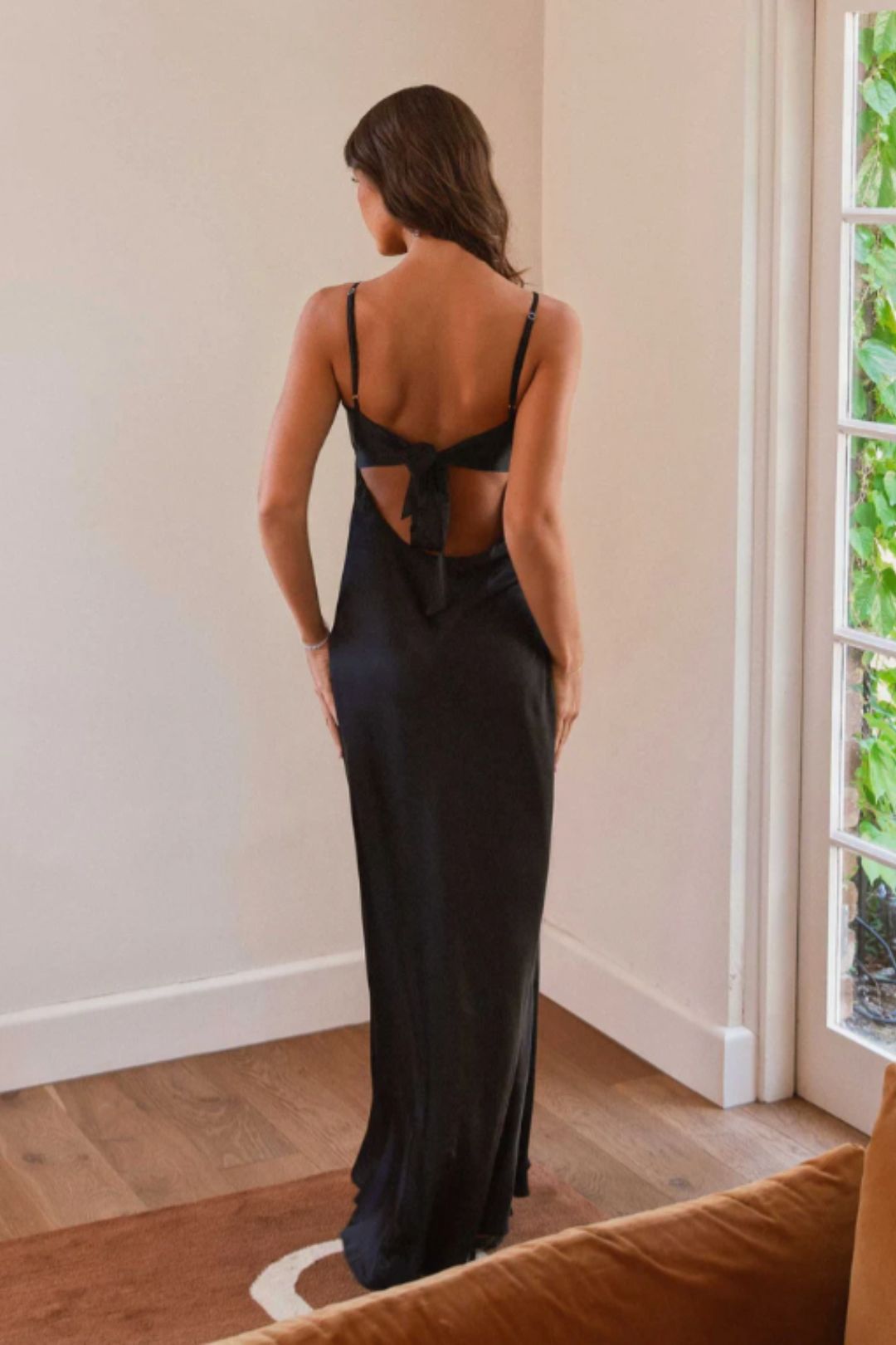 Vestido Longo Casual Cetim