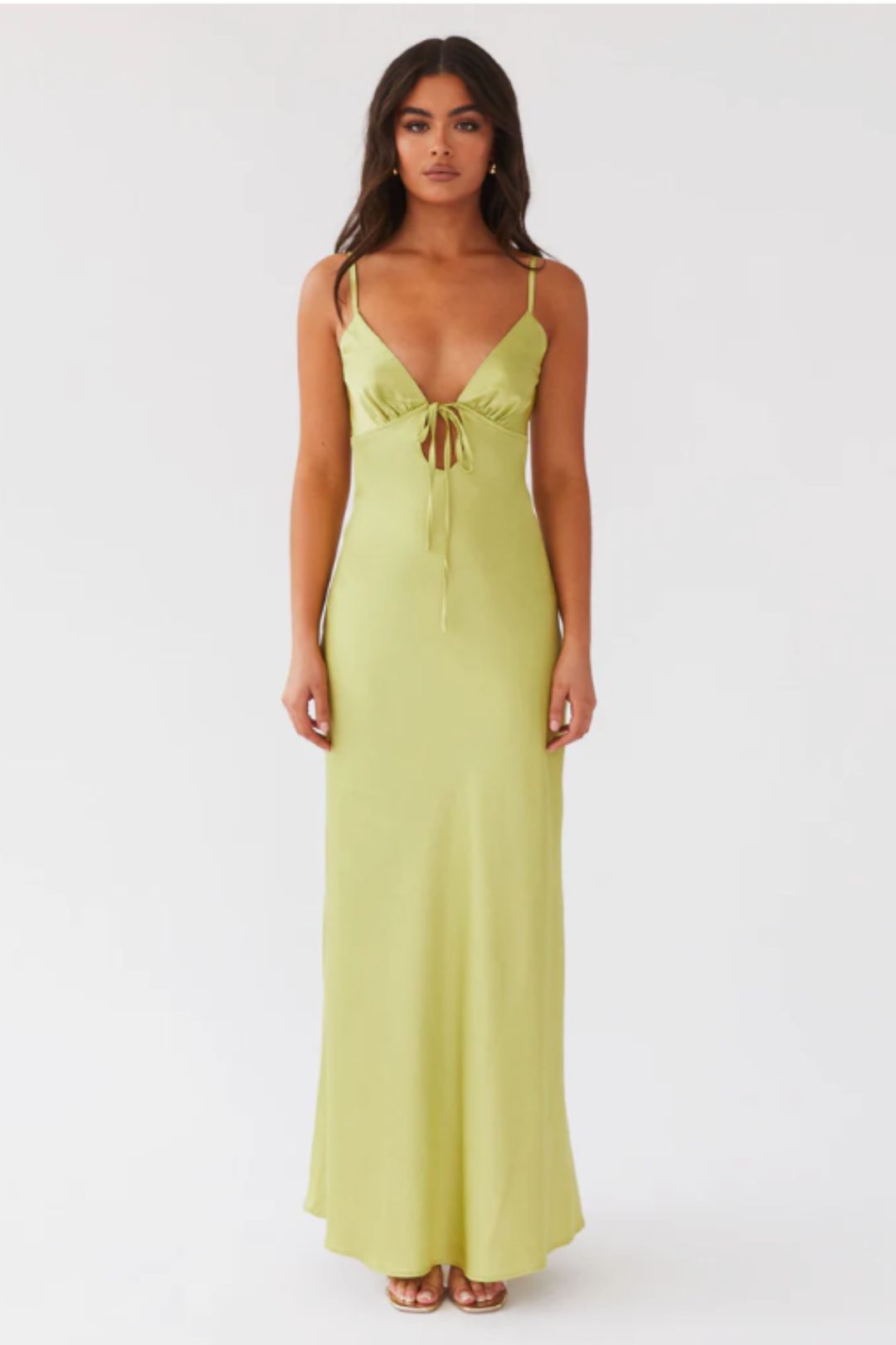 Vestido Longo Casual Cetim