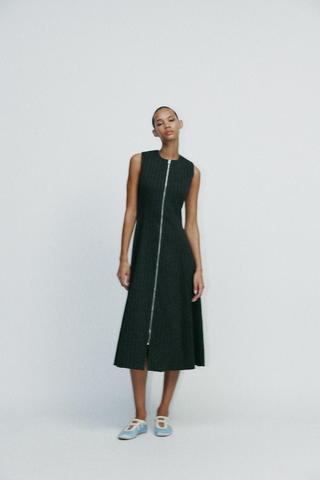 Vestido Midi Risca de Giz