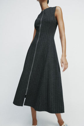 Vestido Midi Risca de Giz